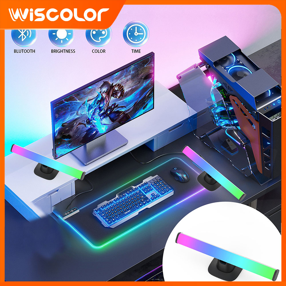 RGB LED Lights Bar Bluetooth S - Desk Setup With Tv ulasan dan harga